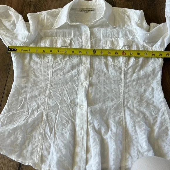 Jones New York Women’s Cotton Blouse  Size Large - Picture 7 of 10